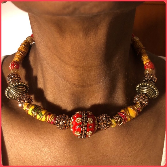 Fabric beads choker - Picture 5 of 10